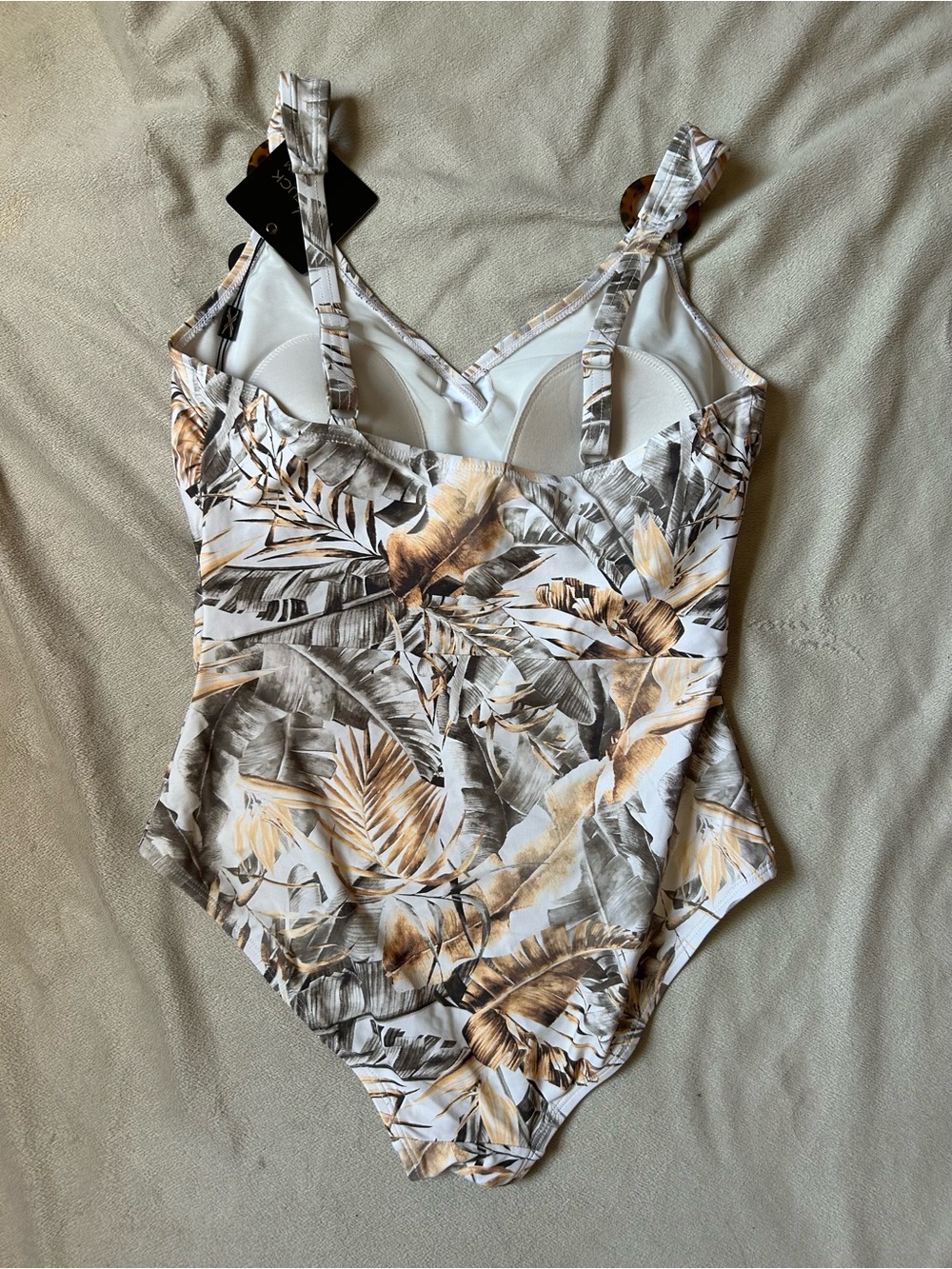 Nip Tuck Tropical Leaf One-Piece Swimsuit 8 NWT - Picture 7 of 8